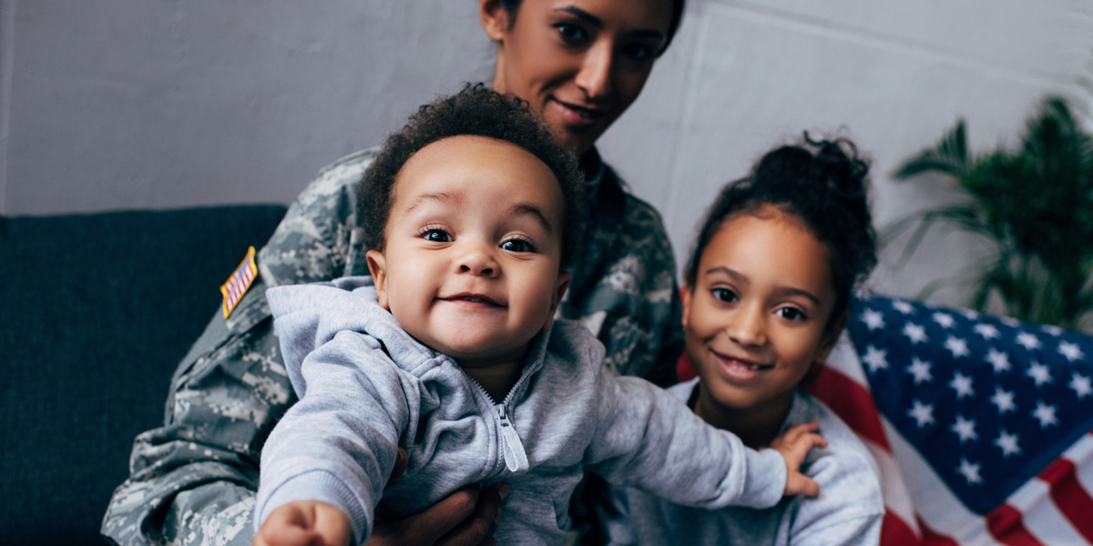 Female Vet with Children